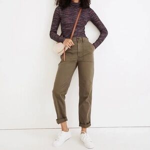 Madewell The Perfect Vintage Straight Workwear Utility Pant Size 24